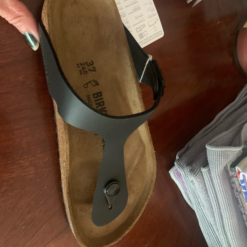 Birkenstock sandals, black size 37 6.5